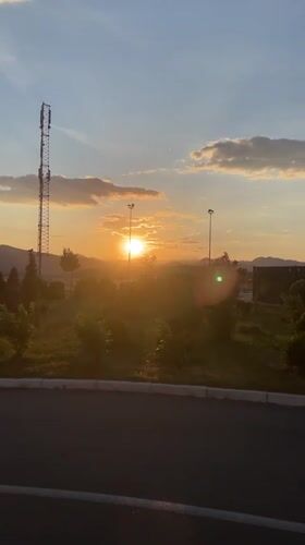 Evening sunset and police presence observed across Montenegro locations