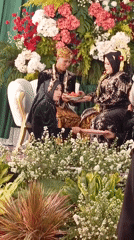 Traditional wedding ceremony in Gondek, Indonesia
