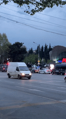 Routine urban life documented across Tbilisi during evening hours