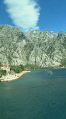 Scenic bay and seafood market documented in Montenegro