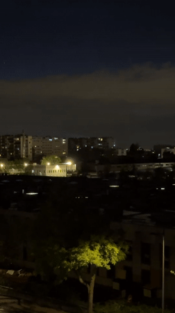 Mysterious light beam illuminates city skyline June 10