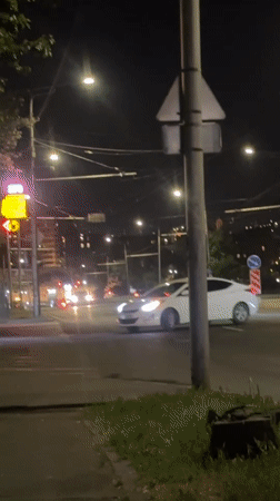 Evening street life documented across Yerevan, Armenia