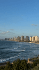 Tel Aviv coastal views captured from beach and Jaffa alleyway