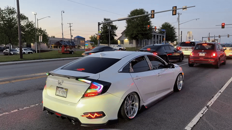 Modified Honda Civic spotted at Woodlawn traffic light
