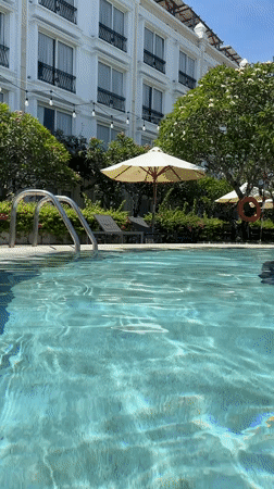 Resort pool footage captured in Nha Trang, Vietnam