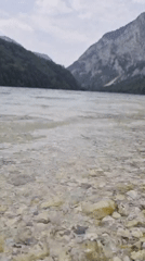 Lakeside afternoon with cold Gösser, Eisenerz Alps