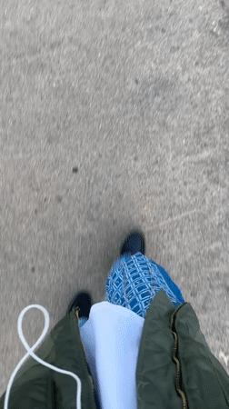 First-person walk along a paved street in Folkestone
