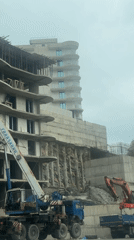 Construction and road infrastructure documented in Sochi forest area