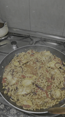 Evening pasta cooking captured in Cornellà de Llobregat kitchen