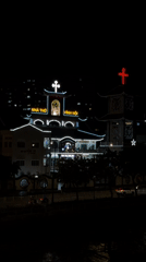 Nighttime street life and illuminated cityscape in Thủ Đức