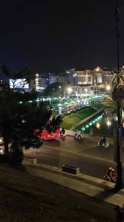 Night market and street activity documented in Da Lat