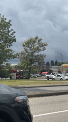 Fire truck with active emergency signals spotted in New Westminster