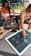 Resort guests enjoy games and pool activities in Porlamar