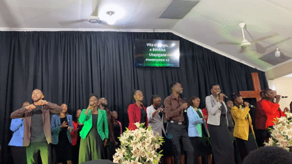 Choir and live band perform at Dar es Salaam worship event