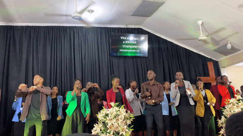Choir and live band perform at Dar es Salaam worship event