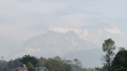 Witnesses capture dawn mountain views in Pokhara, Nepal