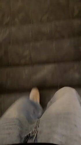 Person photographs self on staircase in Yekaterinburg
