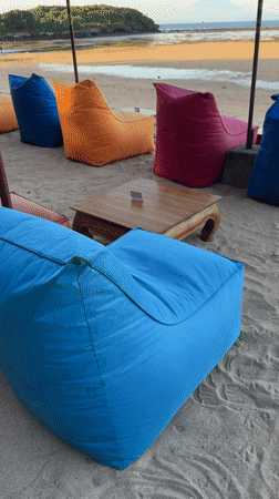 Morning beach scenes captured across Kuta Selatan, Indonesia