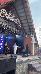 Outdoor musical performance draws crowd at Sharkan campsite gathering