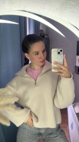 Woman takes mirror selfies in nursery room, Klin Russia