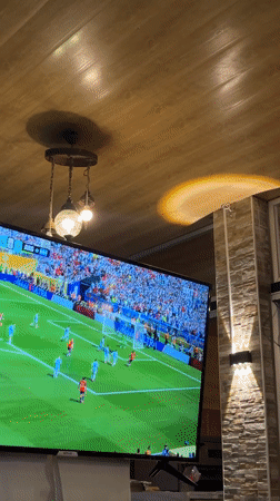 Spain vs. Argentina on TV at a bar in Alanya