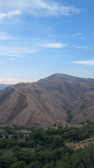 Rugged mountain scenery around Garni, Armenia
