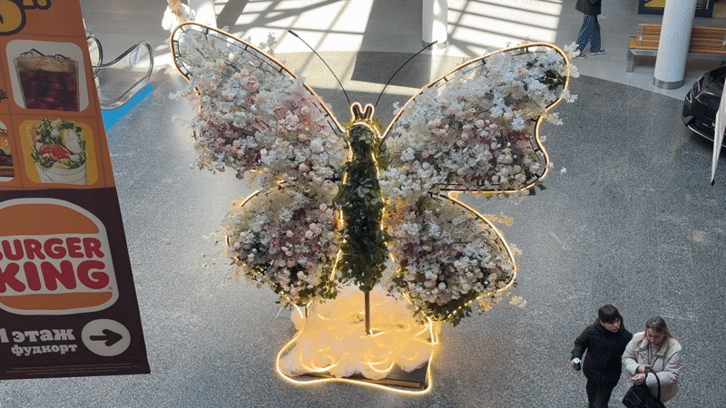 Morning scenes captured at Hrodna shopping mall complex