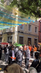 Cultural parade with kimono-clad participants fills Barcelona streets