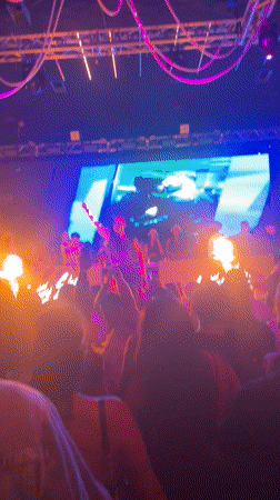 Live music performance at crowded Iquique nightclub