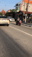 Morning traffic flows through three East Java roadside villages