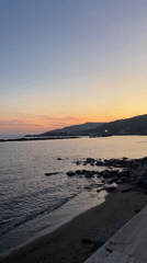 Sunset captured at Italian coastal town Marina di Casal Velino