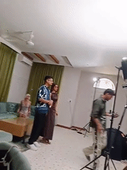 Commercial photoshoot with models filmed in Calangute living room