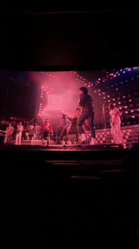Michael Jackson tribute performance recorded on screen in Almaty