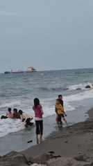 Everyday beach life captured in Lhokseumawe, Indonesia