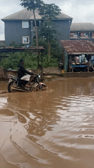 Ihiagwa streets flood as motorcycles and vehicles push through