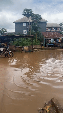 Ihiagwa streets flood as motorcycles and vehicles push through