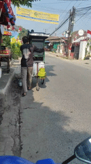 Morning street life and local scenes in Kertamulya, Indonesia