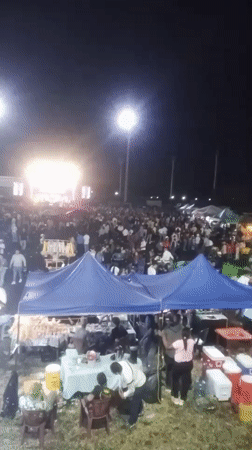 Large nighttime concert draws crowds to Tinaquillo, Venezuela