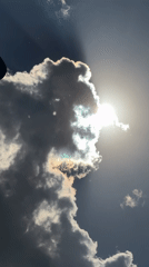 Dramatic cloud formations with sun rays observed over Moscow