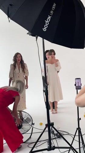 Fashion photoshoot underway in Krasnoyarsk studio