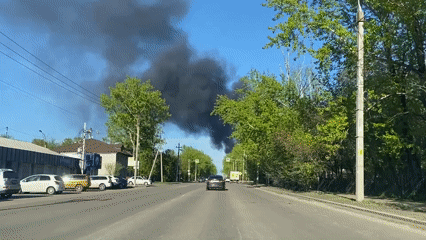 Black smoke plume observed over Irkutsk, Russia