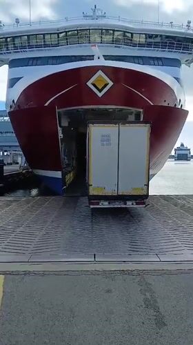 Ferry loading operations underway at Tallinn's passenger port