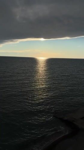 Sunset documented along Black Sea coast in Anapa, Russia
