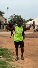Morning outdoor weightlifting session documented in Akwanga, Nigeria