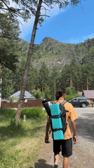 Summer morning in Chemal: trails, wildflowers, and a rooster