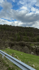 Scenic hillside landscape captured on video near Borovitsa, Bulgaria