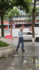 Morning routines unfold across rainy Jiangjin: martial arts, cleaning, commuting