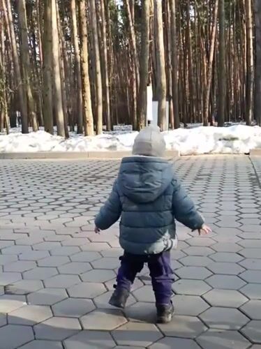 Family visits fairy tale park in Domodedovo, Russia