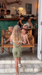 Children spotted at different Kuta locations during morning hours