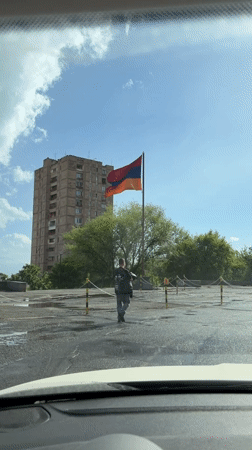 Routine street activity documented in Yerevan, Armenia